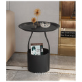 Iron Stainless Steel Storage Bin Bedside Table